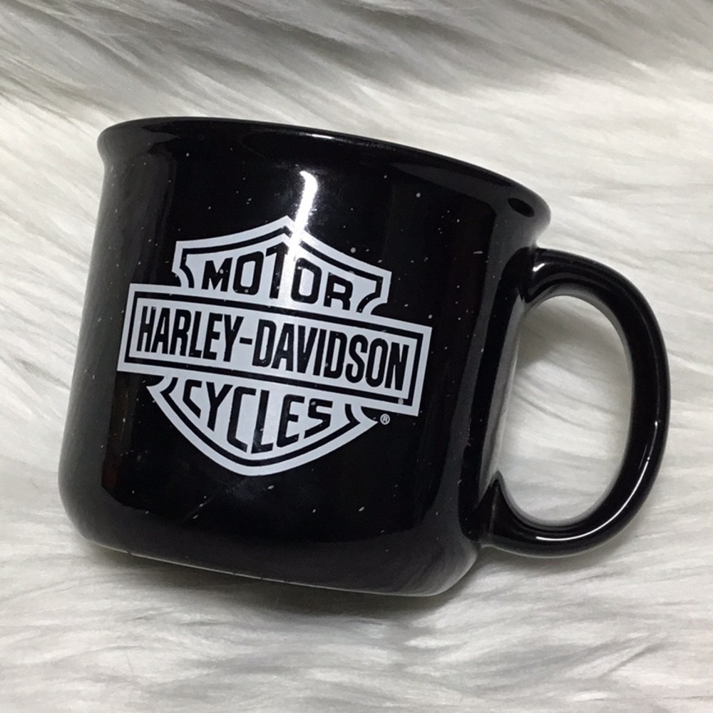Ocean State Harley-Davidson Ceramic Coffee Mug, Black Speck